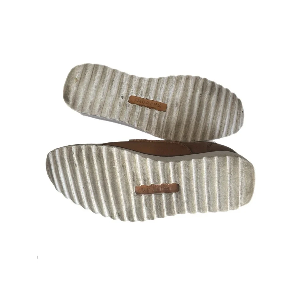 JOHNSTON & MURPHY DRESS SHOES MEN'S 9.5M DUNCAN PLAIN TOE‎ TAN LEATHER 5910826